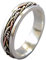 Energy Stone KORDEL SCHNUR schmaler Meditationsring mit Drehring (Style UK40)