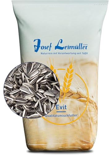 Leimüller Sonnenblumenkerne gestreift 1kg Wildvogelfutter Wildvögel Vögel | Mehrfach gereinigt, Ambrosia kontrolliert, nährstoffreich, Ganzjahresfutter Balkon & Garten