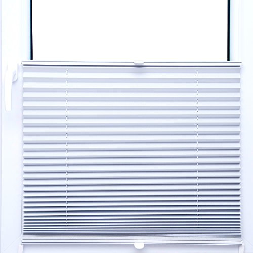KS Handel 24 Thermo Black Out PLISSEE 55x200 cm FALTROLLO Weiss Silber 100% VERDUNKELND - 80 GRÖßEN im Shop - MEGA Auswahl