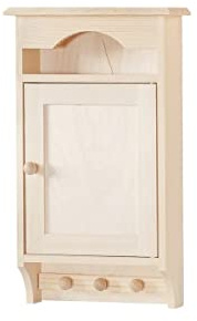 Key Cabinet - cupboard storage box hooks holder Decoupage wood wooden LIGHT K05