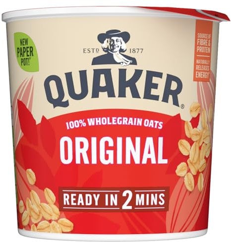Quaker Oat So Simple Original Porridge Pots, 45 g (Pack of 8)