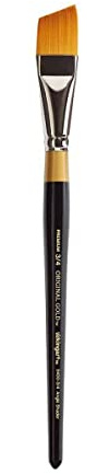 KingArt Original Gold Paint Brush-Angular Shader, Size: 3/4