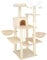 tectake® XXL Kratzbaum groß für Katzen, Zubehör Liegemulden, Katzenhängematte, Katzenhaus, Spielzeug, Sisalseil, Kratzstamm, Katzenbaum, Katzenkratzbaum Höhe ca. 165 cm - beige