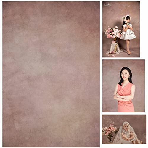 WaW 2x3m Mottled Shabby Braun Leinwand Hintergründe für Fotostudios Stoff Fotohintergrund Fotografie für Porträt Schwangerschaft Fotoshooting