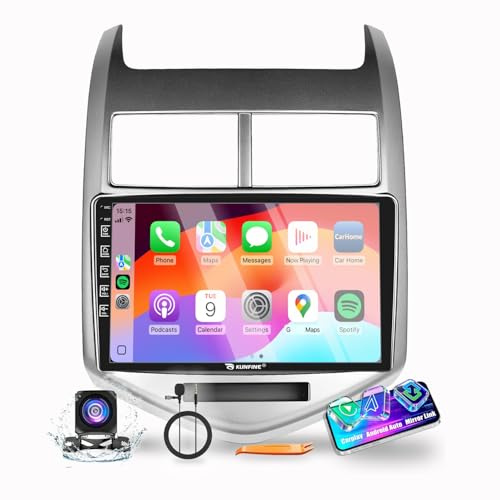 Android 10 Autoradio Car Navigation Reproductor Multimedia estéreo GPS Radio 2.5D Pantalla táctil paraChevrolet Aveo 2011-2015