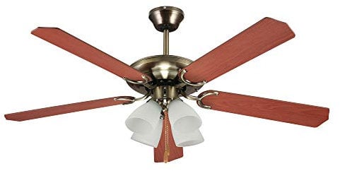 Zephir ZFS5132M - Ventilatore da Soffitto con Luce 5 Pale da 132 cm