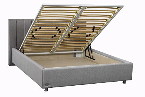 ES Design 08 Polsterbett Antony mit 5 Jahren Garantie, EIN hochwertiges Bett, Exklusiv 5 Zone Lattenrost und Stauraum (180 x 200 cm)