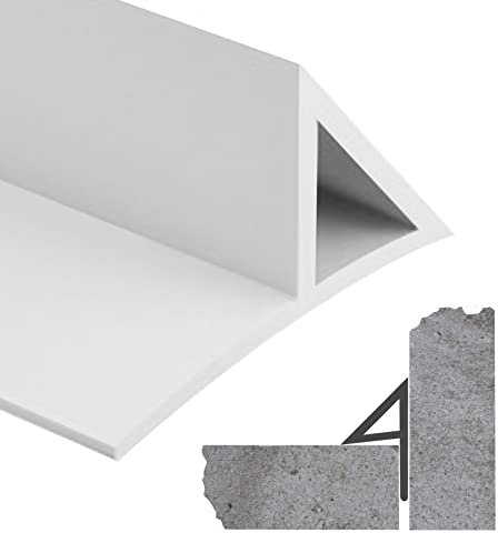 Miko® Kunststoff Dreikantleiste mit Nagelfahne, 80 lfm, Sichtbetonqualität ideal geeignet für die Erstellung von Betonstützen mit gebrochener Kante, 10 x 14,2 x 27 mm