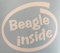 SCOOBY DESIGNS Auto-Fensteraufkleber Beagle Inside