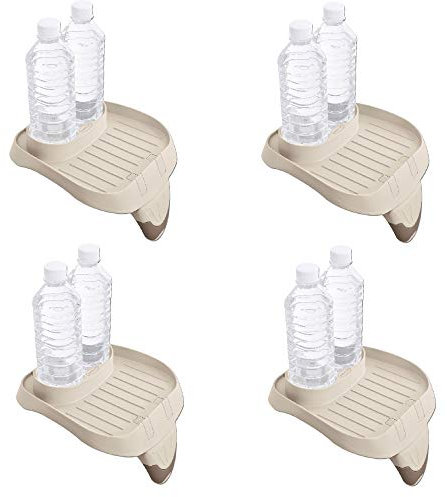 Intex PureSpa Getränkehalter und Auffrischungs-Tablett, aufsteckbar, Hellbraun, 4 Stück
