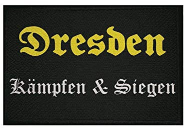 U24 Aufnäher Dresden Kämpfen & Siegen Fahne Flagge Aufbügler Patch 9 x 6 cm