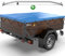 Tarpofix® Lona para remolque plana 160 x 120 x 7,5 cm + 1x Soporte de lona (ajustable 100-145 cm) - Lona remolque de PVC - Cubierta para varios remolques de coches de 350kg & 500kg