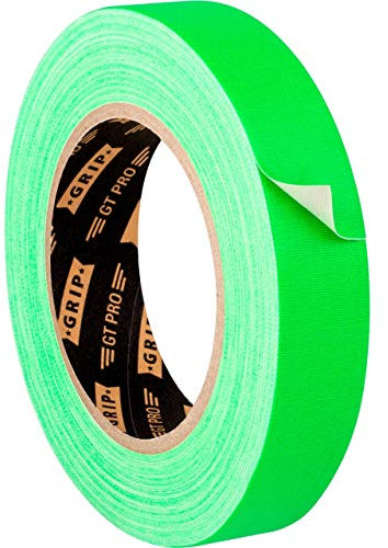 GRIP Eventbasics Hula Tape neongrün, GT PRO Neon Tape, 25 mm x 25 m, Schwarzlicht Tape, matt
