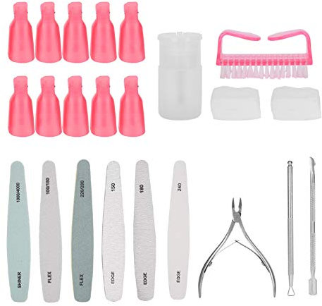 Kit d'outils de dissolvant de gel de vernis à ongles, outils de dissolvant de vernis à ongles, pinces à ongles capsules