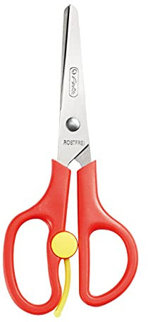 Herlitz Bastelschere / 13cm / rund / Farbe: rot