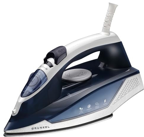 Grunkel - Plancha de Vapor 2200W con suela ultradeslizante non-stick - PL-22NS - 3 modos de uso, función antical y antigoteo y control de caudal de vapor - 2200W…