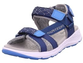 Superfit Jungen Criss Cross Sandale, Blau Hellblau 8000, 34 EU