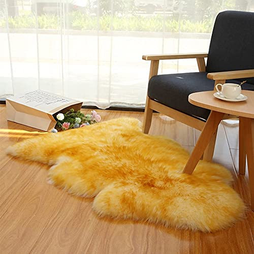 Altlue Lammfell Teppich Echtes Lammfell Fellteppich Stuhlauflage Fell Teppiche Dekofell Echtfell Sitzfell Stuhl Felle Für Stühle Sofa (70X100cm)