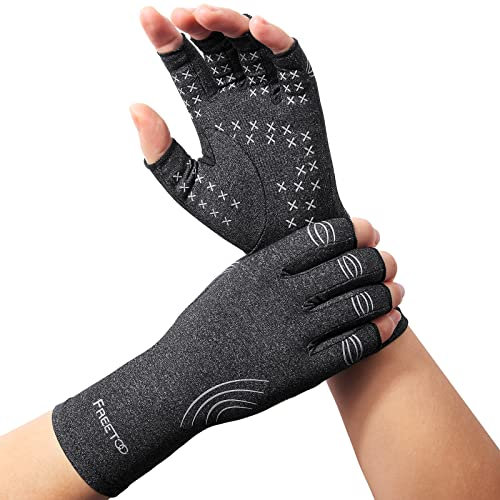 FREETOO Arthritis-Handschuhe, Kompressionshandschuhe für Rheumatoide & Osteoarthritis, Arthrose Handschuhe lindern Schmerzen bei Rheuma, RSI, Karpaltunnel, Gelenkschmerzen L