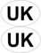 Haobase 2PCS UK Oval Sticker for Cars, Vans, Trucks - Self Adhesive Vinyl UK Sticker (16.5cm x 11cm)