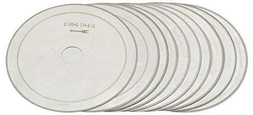 10Pcs Diamond Lapidary Saw Blade, 4 100mm Ultra-Thin Diamond Blade Round Cutting&Grinding Disc, Gem&Jewelry Cutting Saw Wheel, Thickness 0.23mm