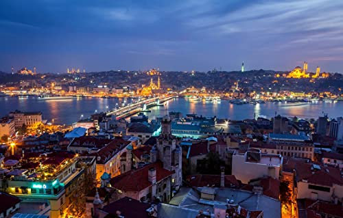LHJOYSP Puzzle Jungen 3D Puzzle 1000 Teile Stadtarchitektur Istanbul Türkei 75x50cm