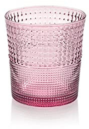 Ivv Lot de 6 tasses d'eau rose en verre réutilisable