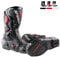 Stivali Moto da Pista Racing Stivali Motocross Professionale Antiscivolo Traspirante Impermeabile - 41EU Nero