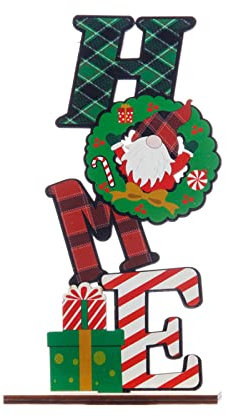 Rifuli Weihnachtsschmuck Holzschmuck Buchstaben Gesichtsloser Mann Ornament Pferde Spind Zubehör (E, One Size)