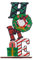 Rifuli Weihnachtsschmuck Holzschmuck Buchstaben Gesichtsloser Mann Ornament Pferde Spind Zubehör (E, One Size)