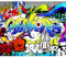 decomonkey - Papier Peint Panoramique Adhésif Graffiti 343x256 cm - Stickers Muraux Chambre Autocollant - Turquoise bleu beige rouge - Graffitis artistiques inscriptions murales urbaines colorées