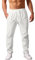 heekpek Pantalones Lino Hombre Verano Pantalon Hombre Casual Pantalones Cómodos Hombre Ligeros Pantalones para Hombre con Cordón, Blanco, L