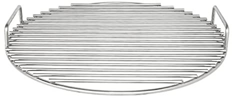 CStern Griglia rotonda per barbecue, griglia da cucina, griglia in acciaio inox, diametro 49 cm, accessorio portatile, adatto per escursioni all'aperto, cene, campeggio