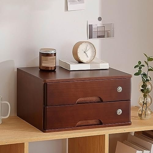 Aktenschrank, abschließbarer schrank, aktenschrank mit 1/2 schubladen,Holz, 40*30*12 cm, 40*30*22 cm, 1/2 Schublade, geeignet für Handwerker, Künstler, Architekten, Heimbüro, Bastelraum, Atelier ( Col