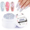 Makartt Solid Builder Nail Gel for Nails 4 in 1 Nail Extension Gel 3D Gel Sculpting Strong Nail Glue for Acrylic Nails Nail Rhinestone Glue Gel Hard Gel Nail Lamp Required (Lustrous Aurora)