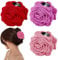 3 PCS Flower Hair Claws Clips Rose Flower Hair Clips Floral Hair Barrettes Hair Jaw Clamps Clip Hair Bun Hair Accessories for Women Girls