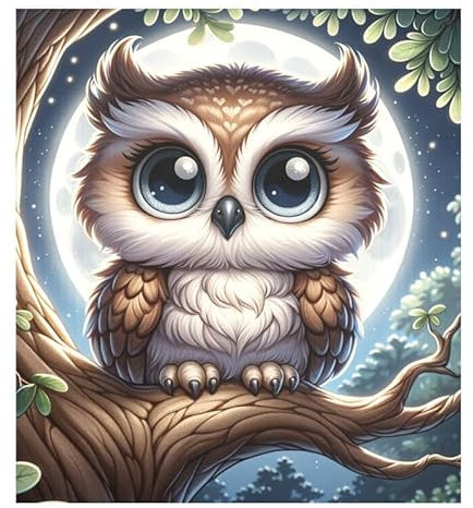 ODAWA Cute Owl Big Eyes in The Tree Dishwasher Magnet Cover Sheet Magnetic Door Cover Vinyl Decorative Panel Decal Cute Farmhouse Décor