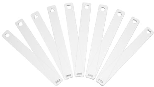 WEBEEDY 10 PCS Polymer Clay Depth Guide Set 5 Diffrernt Size for Polymer Clay Thickness Gauges Transparent Acrylic Polymer Clay Rolling Tools Guides for DIY Crafts