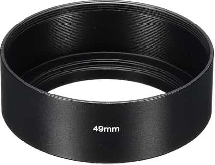 PATIKIL Parasol de 49mm Superficie Esmerilada Interior para Lente Negro | de Enfoque Estándar, Antirreflectante, de Cámara