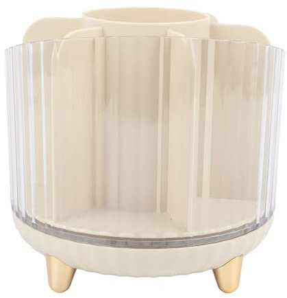 Tbest Support Rotatif pour Pinceaux de Maquillage, Organisateur de Pinceaux de Maquillage Rotatif à 360 Degrés, Boîte de Rangement de Cosmétiques de Rouge à Lèvres de Grande capacité,