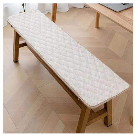 Bankauflage, Sitzkissen Bank, Bankkissen Outdoor, Sitzpolster Indoor, Gartenbank Kissen 120, 90x50, 150x45, 150x55, 150 x 40, Sitzauflage Bank für Garten, Terrasse, Schaukel Fensterbank(White 1o,90x50