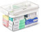 Theo&Cleo Medikamenten Aufbewahrung, Groß Medikamentenbox, Medizinbox, Hausapotheke box, Aufbewahrungsbox for medicine (Transparent-L)