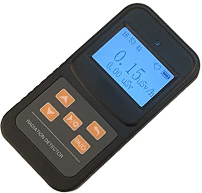 Rilevatore di Radiazioni Nucleari Ad Alta sensibilità 2 modalità di Alimentazione Doppia Funzione di Allarme Contatore Geiger Portatile Industriale (#1)