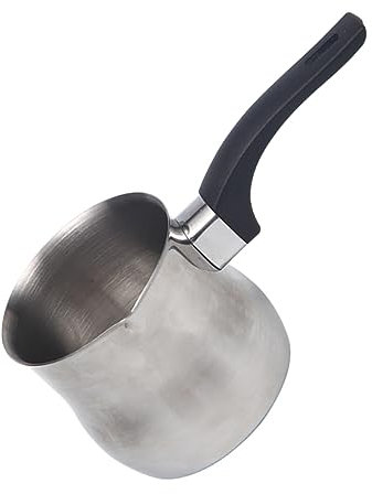 HOLIDYOYO Edelstahl Milchaufschäumbecher Mit Griff Latte Art Tasse Mit Spitz Zulaufendem Ausguss Langlebiger Und Umweltfreundlicher Milchschaumkrug Für Kaffeezubereitung