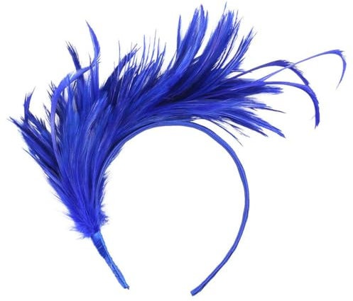 Haarschmuck Kopfschmuck Feder Mode Haarbänder Haarspangen haarreif Kopfbedeckungen Blumenkranz Braut Schleier Kranz Schleier Hochzeit (Blau)