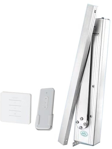 Apri Finestra Elettrico a Braccio Pieghevole, Kit Apri Finestra Automatico, Angolo di Apertura Massimo 90°, Telecomando Wireless/Telefono, per Tutti I Tipi di Finestre