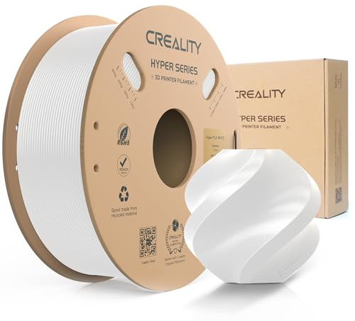 Creality PLA Filament Hyper PLA 1,75 mm Filament für 3D-Drucker High Speed 30-600 mm/s Maßgenauigkeit +/- 0,02 mm Kompatibel mit den Meisten 3D Druckern,1kg Weiß