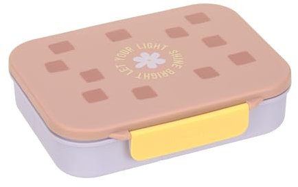 LÄSSIG Kinder Brotdose Frühstücksbox BPA-frei mit herausnehmbarer Trennung/Bento-Lunchbox Pattern Party rose/lilac