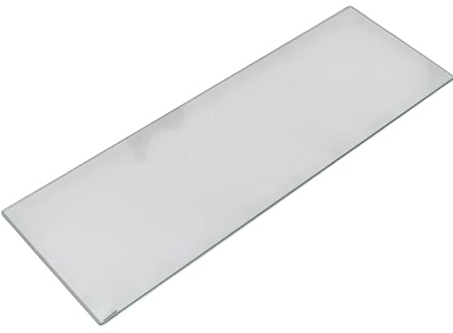 Shoplines Supplies Pack of 2 Tempered Glass Shelf Panel 1100 x 150 x 6mm | Toughened Glass with Rounded Edges | Long Floating Wall Shelf for Home, Office, or Retail Use
