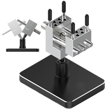 Rechory Mini Vise - 2-in-1 Desk Vice | Precision Quick-Release Non-Slip Drill Press Workbench Tool for Garage Jewelry-Making Workshop Metalworking